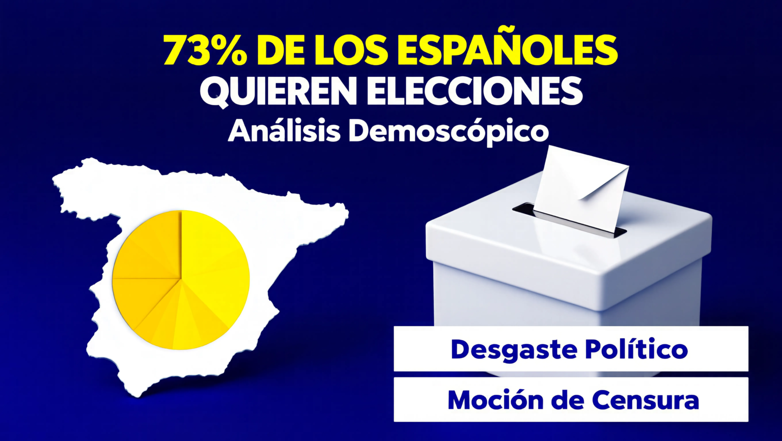 73% de los españoles quiere elecciones