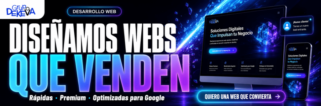 Banner DiseñoWEB Grupo Dekeva