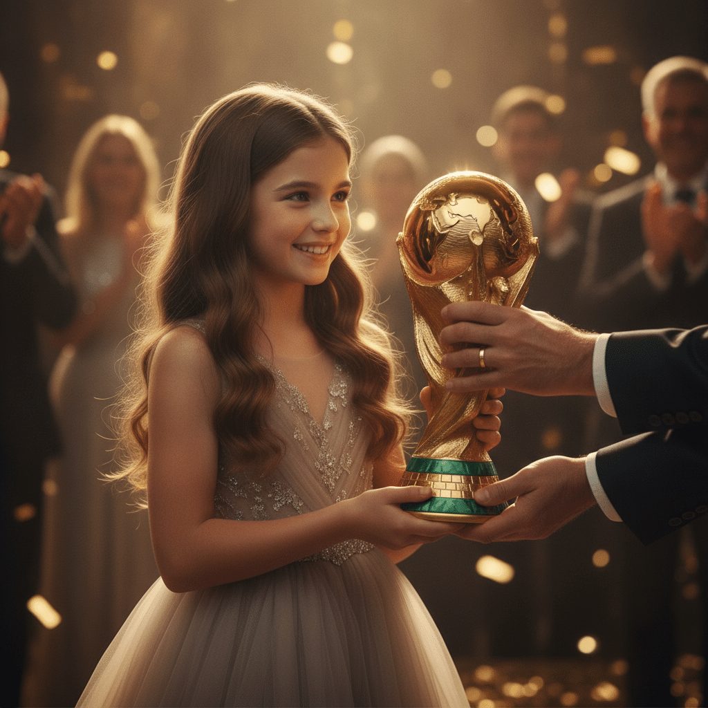 Anécdota de la infanta Sofía al recibir la Copa del Mundo Anécdota de la infanta Sofía al recibir la Copa del Mundo