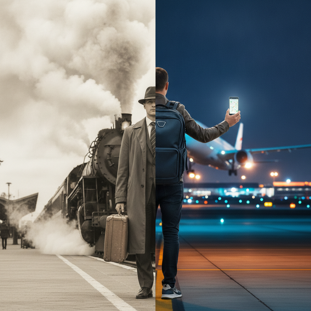 Comparativa de los viajes: pasado y presente Comparativa de los viajes: pasado y presente