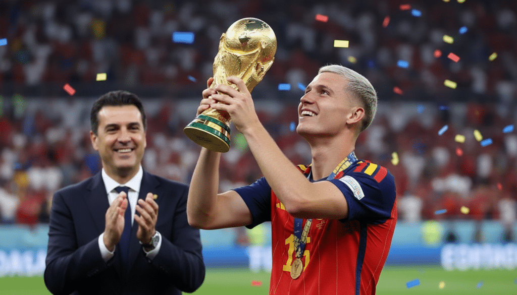 Dani Olmo responde a Ayala sobre incidente tras final del Mundial