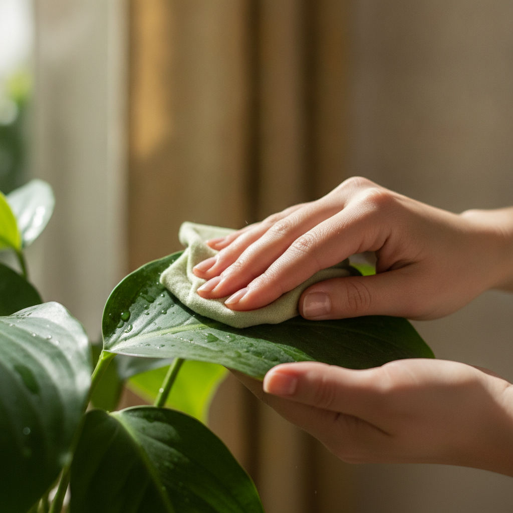 Limpieza de hojas en plantas: Prevención de plagas y asfixia Limpieza de hojas en plantas: Prevención de plagas y asfixia