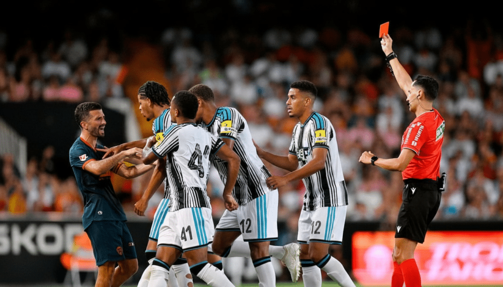 Anthony Elanga abandona Mestalla tras entrada de Gayà sin lesión grave