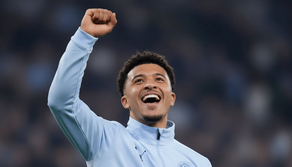 Jadon Sancho entrena en campo de décima división tras finalizar contrato con Manchester United