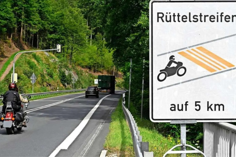 Alemania se plantea retirar las bandas que dañan vehículos y no frenan a las motos