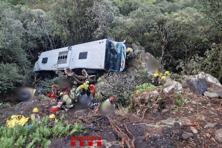 Accidente de autobús en Barcelona: 83 heridos y siete graves