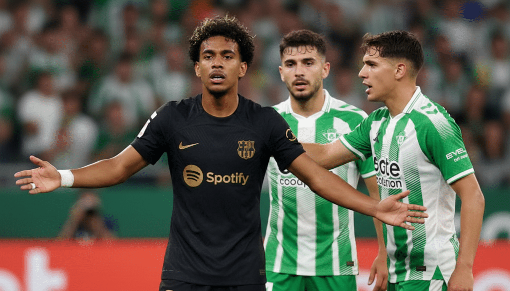 Imágenes muestran pelea entre Lamine Yamal y Bernal en Betis-Barça